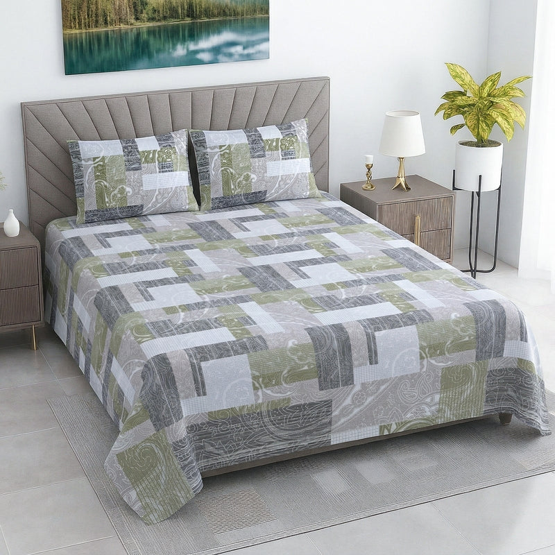 Easy Rest Printed Cotton Bedsheet - 400 TC - King