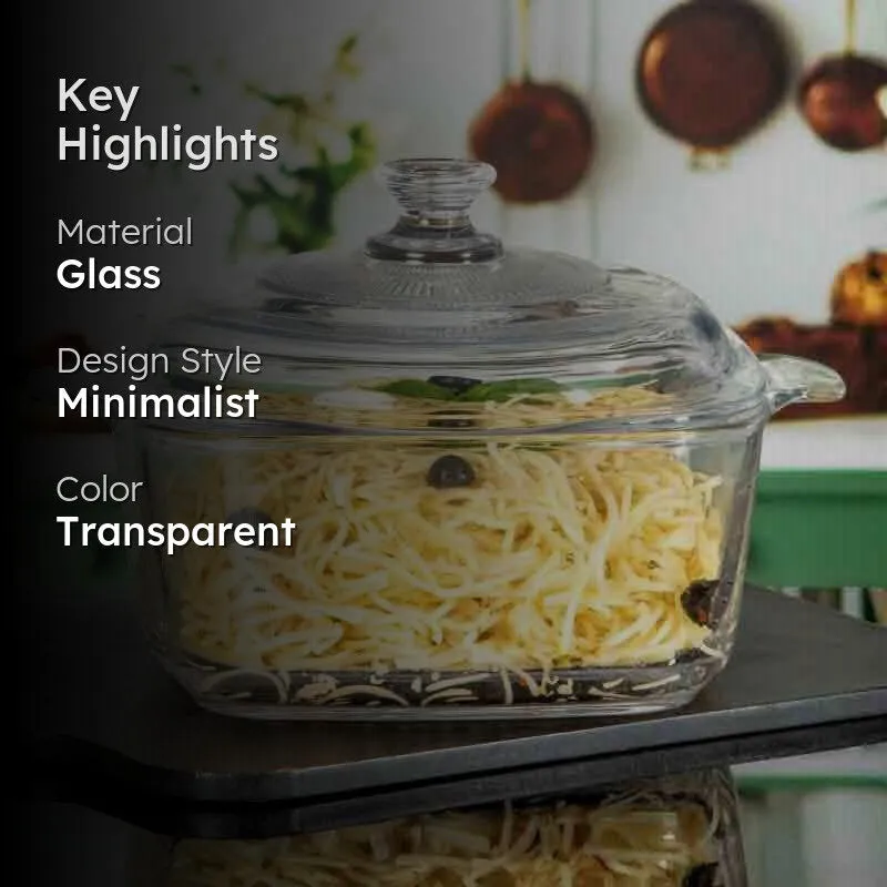 Perika Glass Casserole (Transparent) - 2150 mL media 2