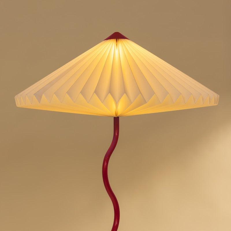Fig Living Wavy Iron Floor Lamp - Crimson Red media 4