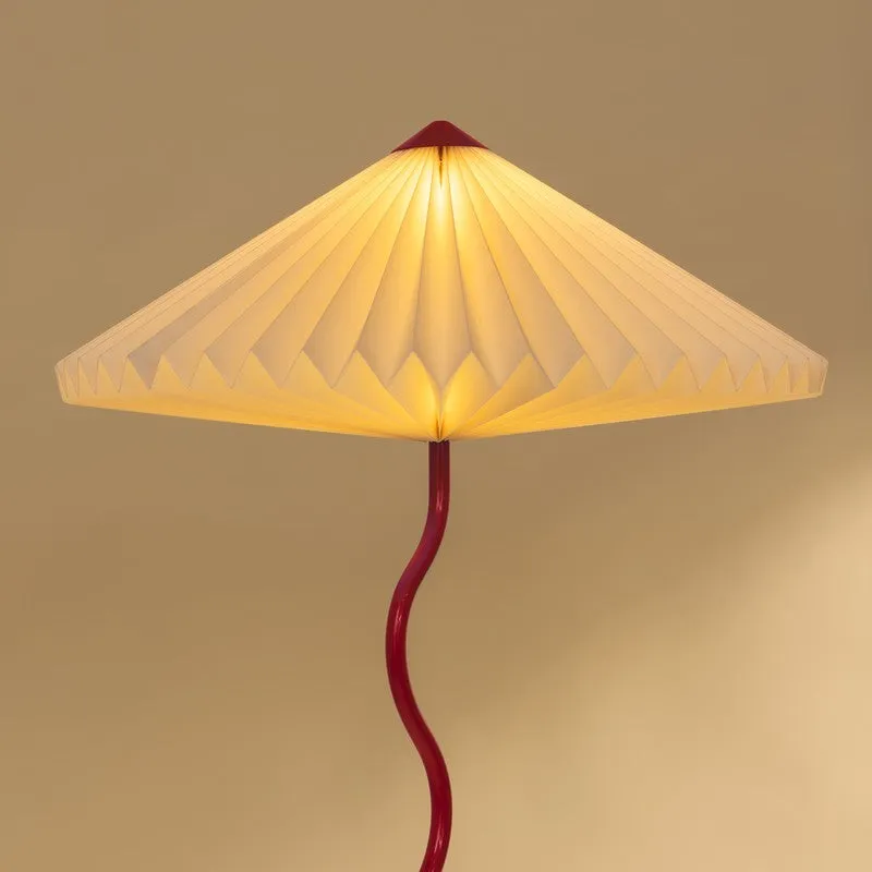 Fig Living Wavy Iron Floor Lamp - Crimson Red media 4