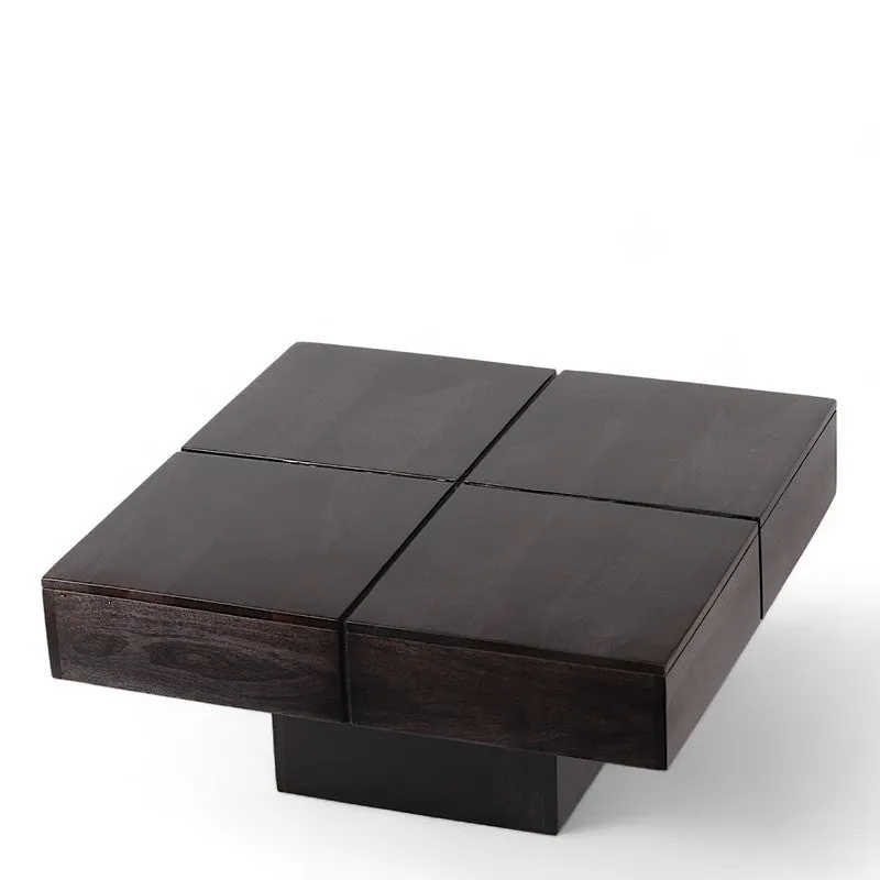 Tervon Sheesham Wooden Center Table - Taupe media 4
