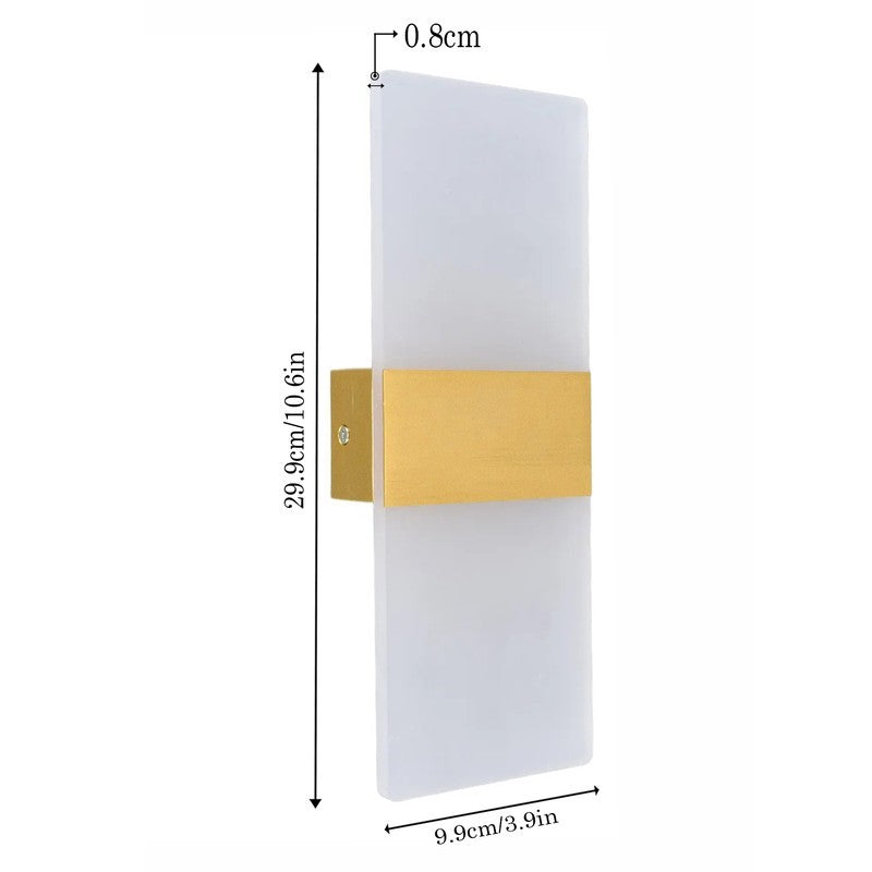 LumoFlex Multi-Mode Acrylic & Metal LED Wall Lamp - Gold media 8