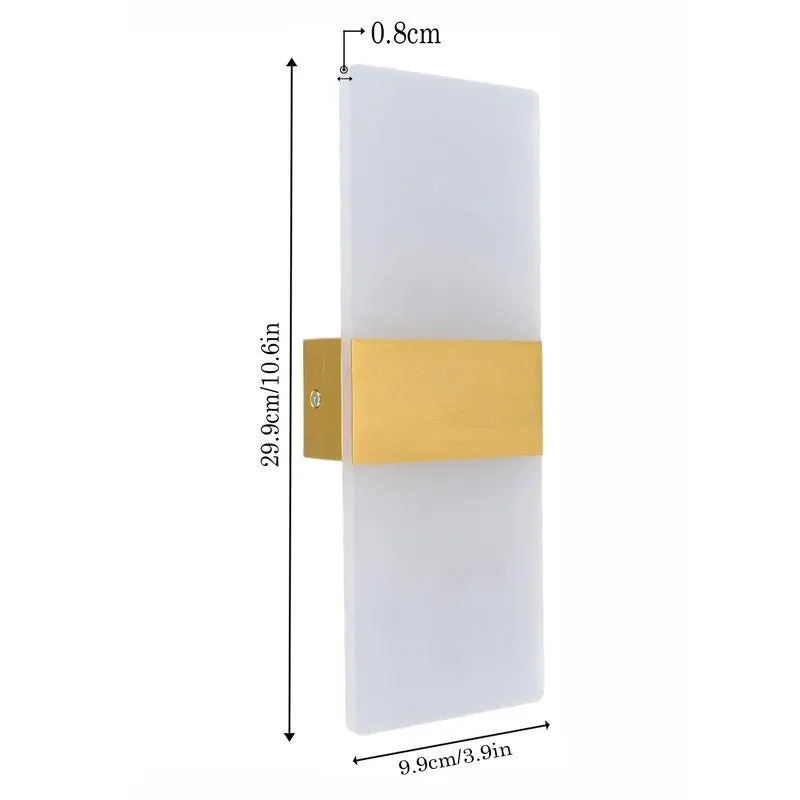 LumoFlex Multi-Mode Acrylic & Metal LED Wall Lamp - Gold media 8