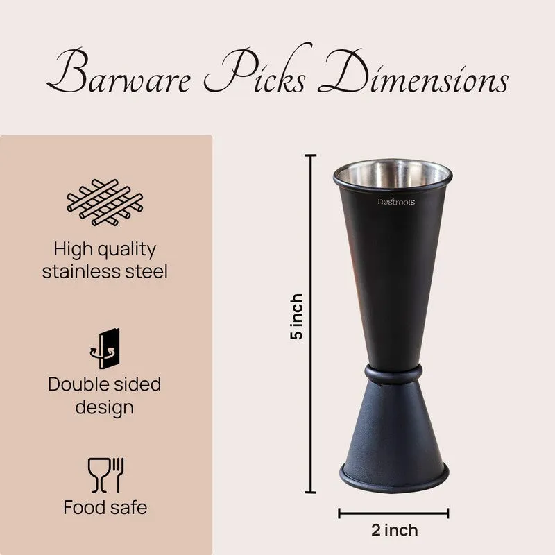 Liquid Ratio Stainless Steel Jigger - 30 ML/60 ML media 6