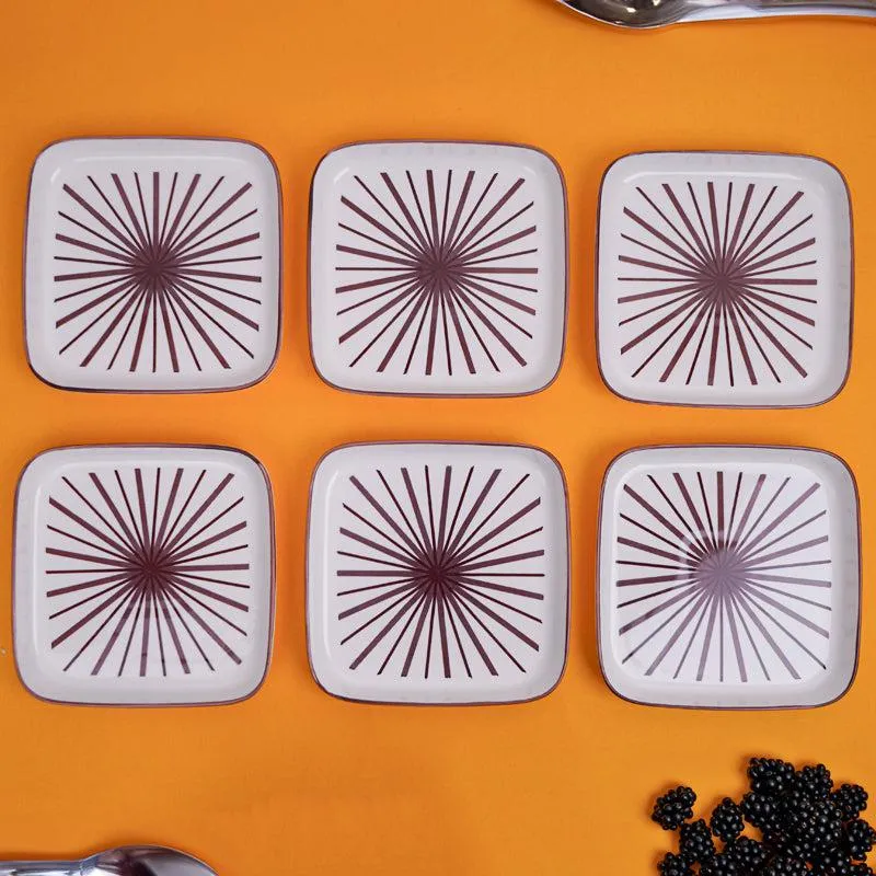 Mario Square Snack Plate - Set Of Six media 1