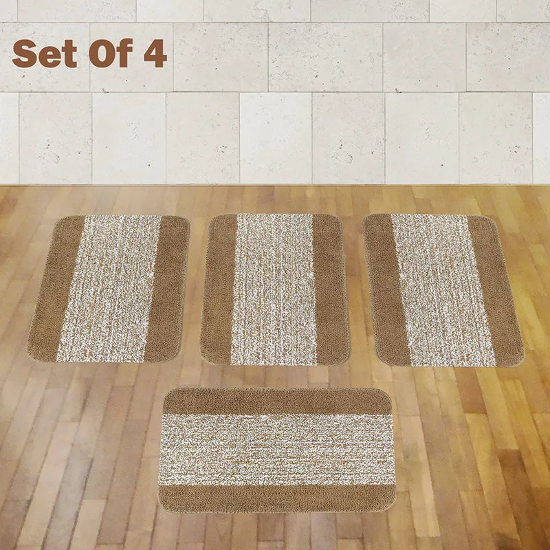 Marvis Anti Skid Bath Mat (Beige) - Set Of Four media 1