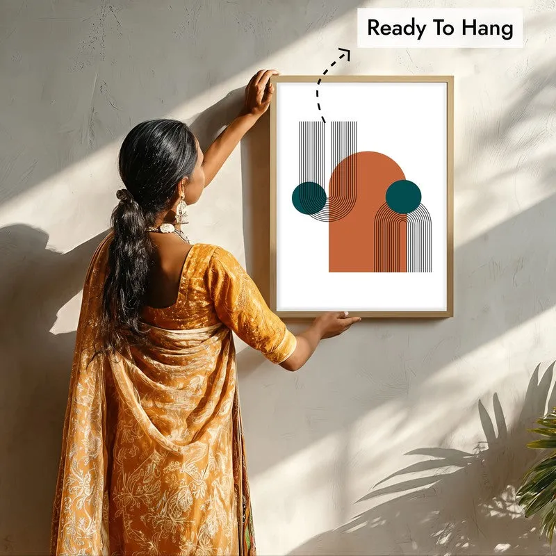 Zenith Canvas Wall Painting With Brown Frame media 7