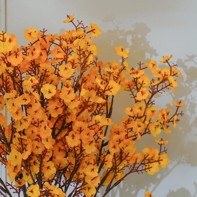 Faux Yellow Gypsophila Flower Stick (19 CM) - Set Of Four media 4