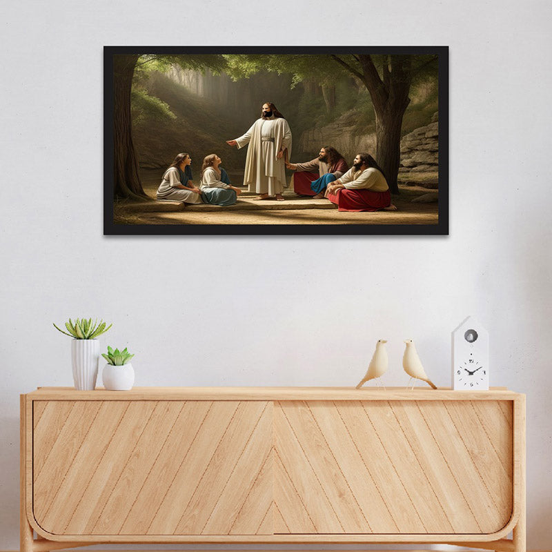 Jesus And Disciples Canvas Wall Painting