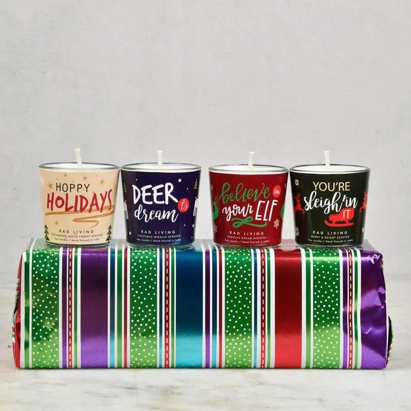 Set of 4 Scented Votive Candles - Oh What Fun! media 3