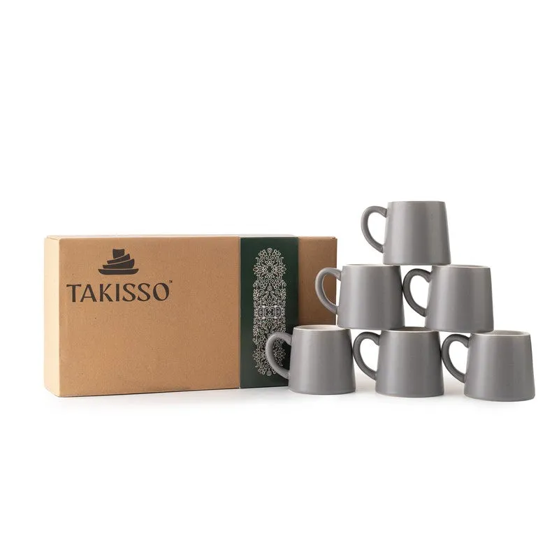 Aurelian Porcelain Tea Cup (200 mL Each) ,Grey) - Set Of Six media 8