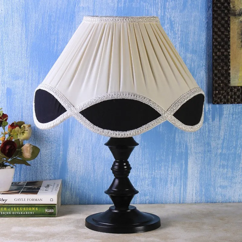 Flarexen Cotton Table Lamp With Iron Base - Ivory media 3