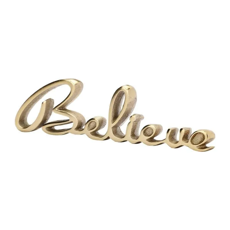 Believe Loop Typography  Showpiece - Gold media 5