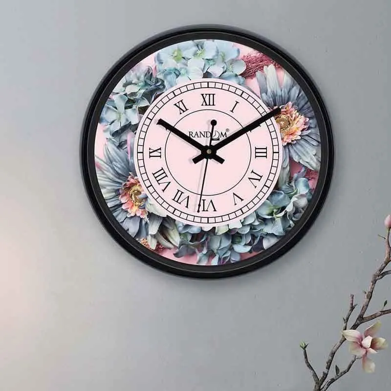 Poignant Blooms Wall Clock media 1