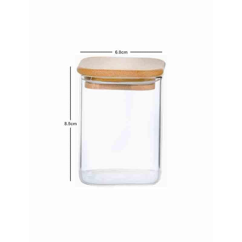 Aura Glass Jar With Wooden Lid (230 mL Each) - Set of Six media 4