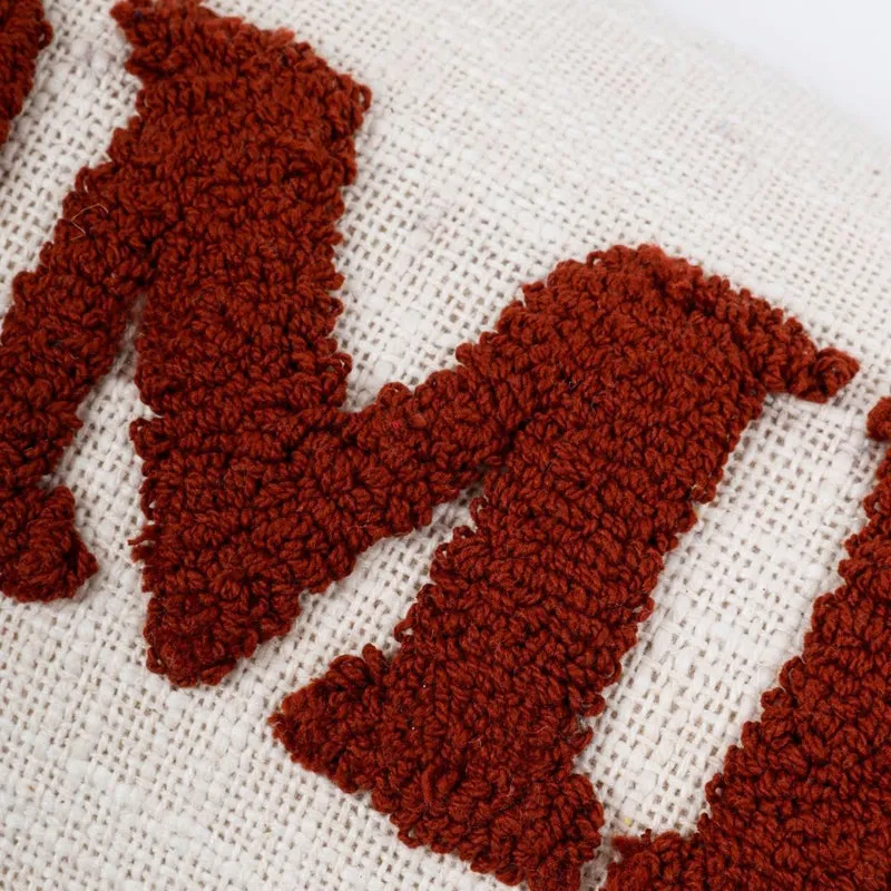 Home Tassle Tufted Cushion Cover Set (Maroon) - Set Of Two media 6