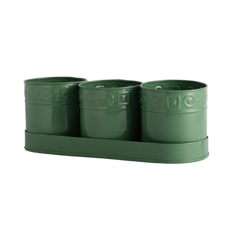 PetalPod Planters with Tray - Green media 5
