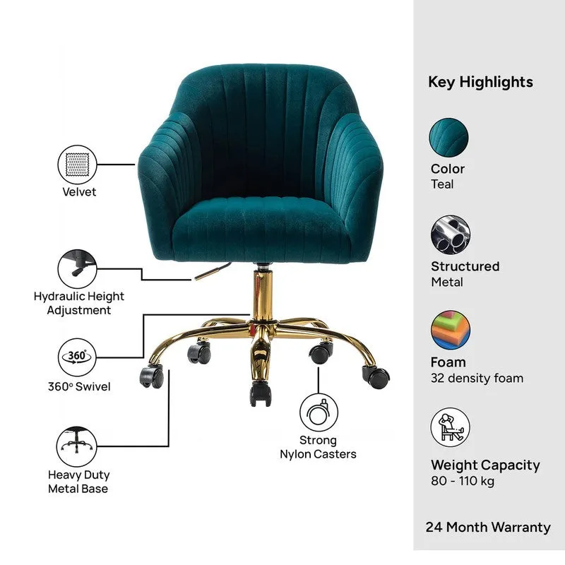Seaton Metal Office Chair - Blue media 8