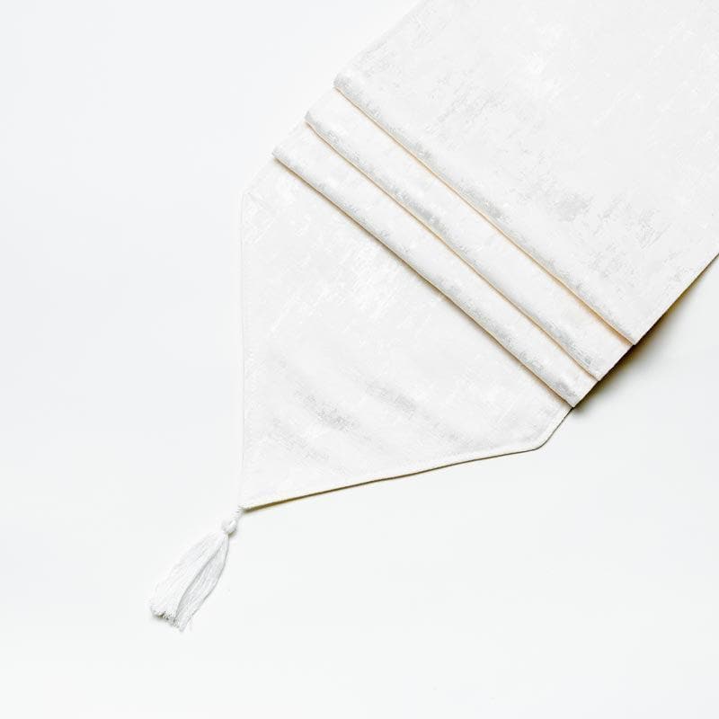 Ketty Jacquard Table Runner - White media 4