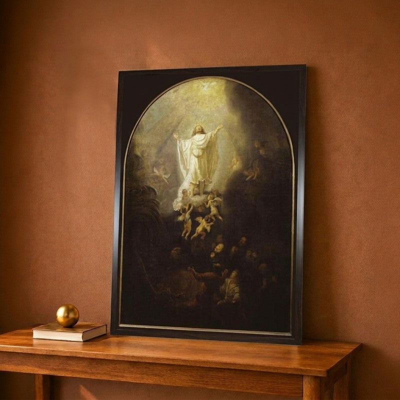 Ascension Of Christ Canvas Wall Painting - 12 x 16 Inches