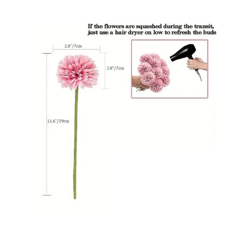 Faux Ja Dank Chrysanthemum Bunch (Pink) - Set Of Six media 6