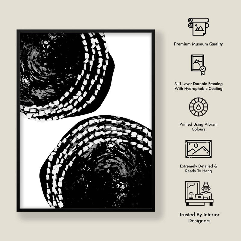Inky Scribbles Framed Canvas Wall Painting media 7