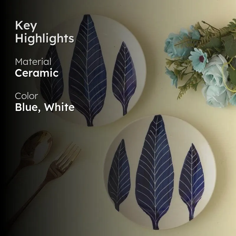 Foliole Ceramic Quarter Plate - Set Of Two media 2
