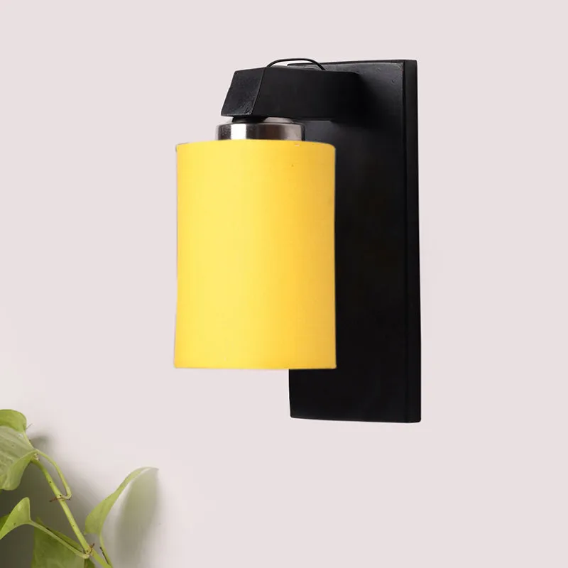Eyrie Wooden Wall Lamp - Yellow media 3