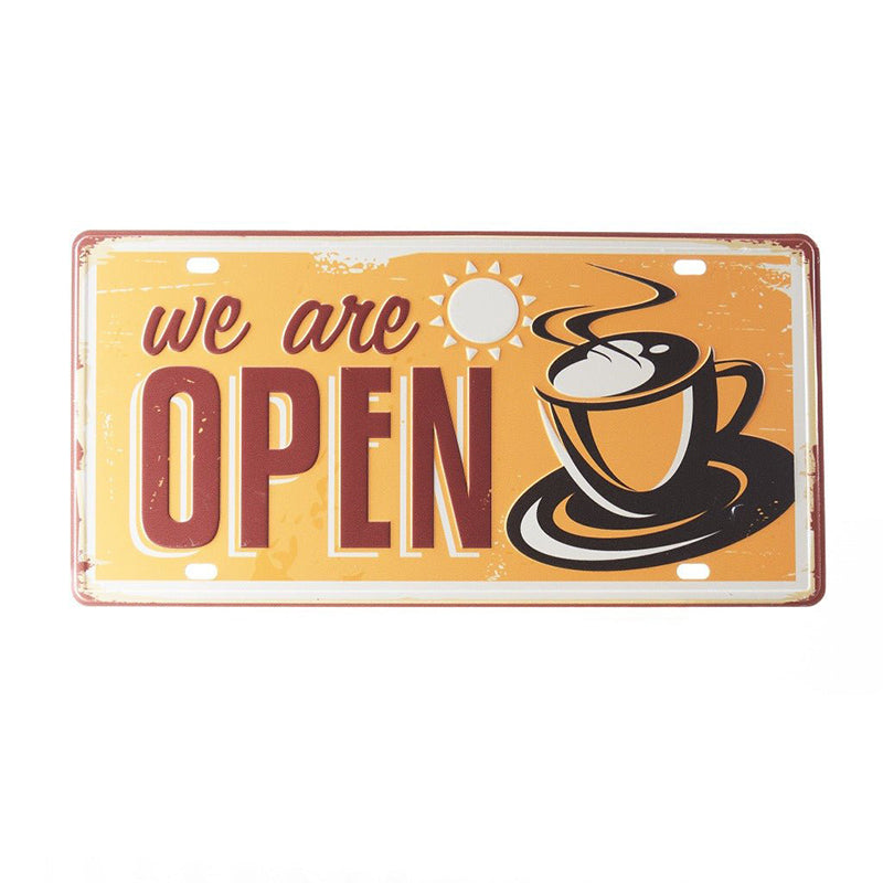 Open For Business Retro Metal Wall Accent media 4