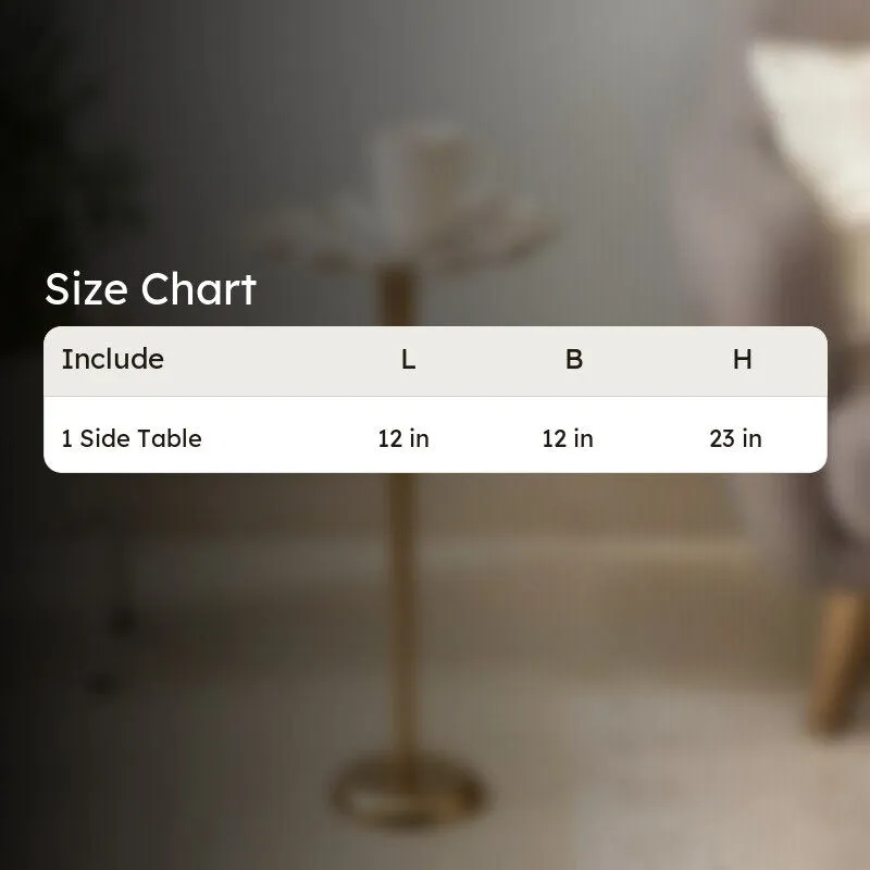 Petal Edge Aluminum Side Table - Gold media 7