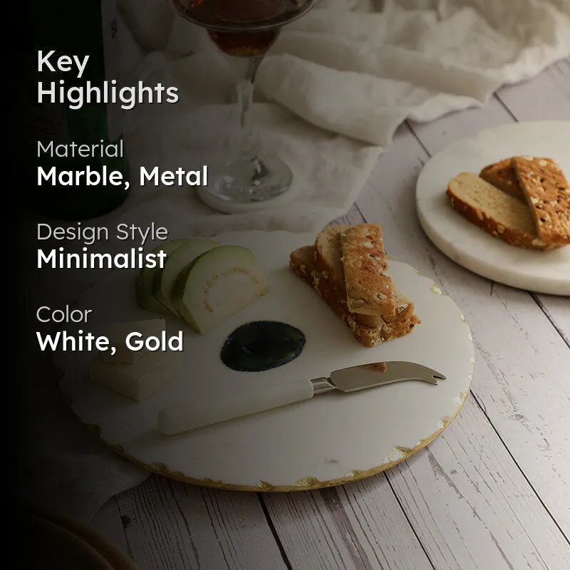 Trevi Neo Marble Platter With Knife - Two Piece Set media 2
