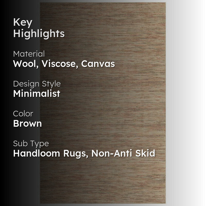 Lasumi Hand Woven Wool Rug - Dark Brown media 2