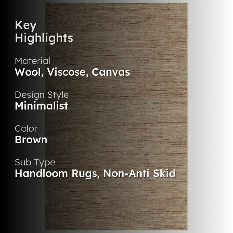 Lasumi Hand Woven Wool Rug - Dark Brown media 2