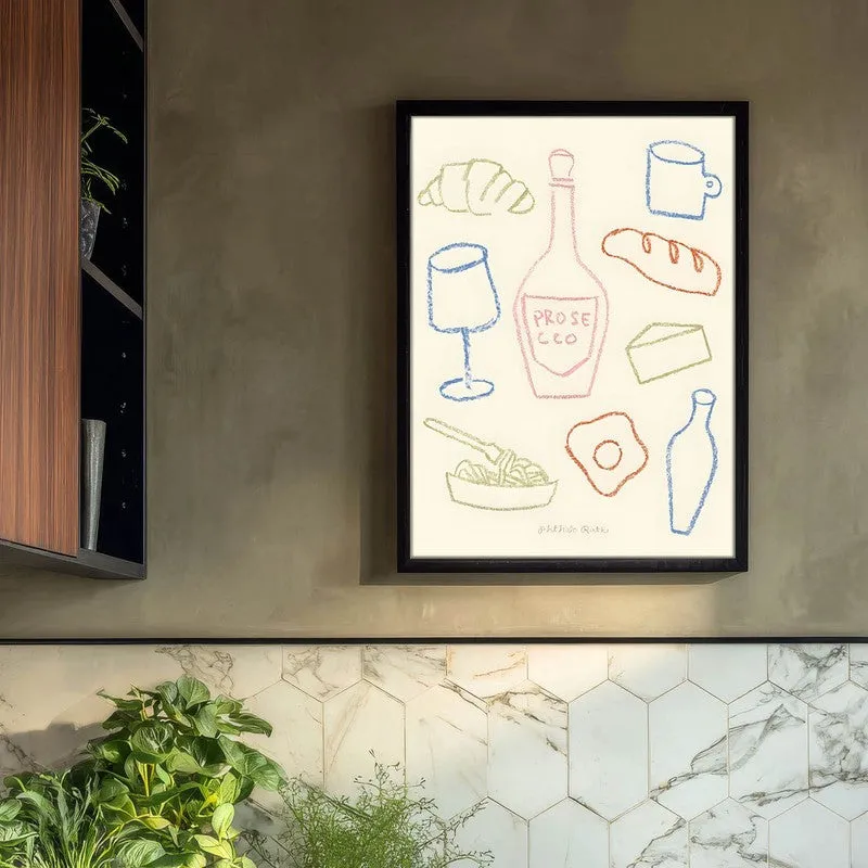 Flavour Feast Archival Canvas Wall Art - Black media 3