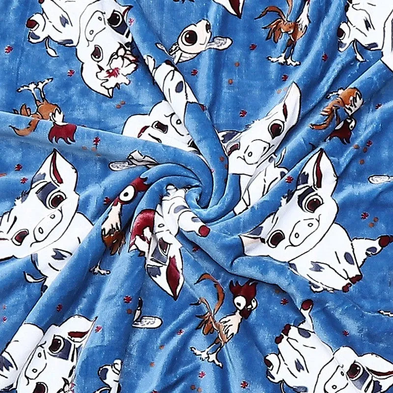 Monte Carlo Whimsical Cow Kids Blanket (Blue) - 500 GSM media 5
