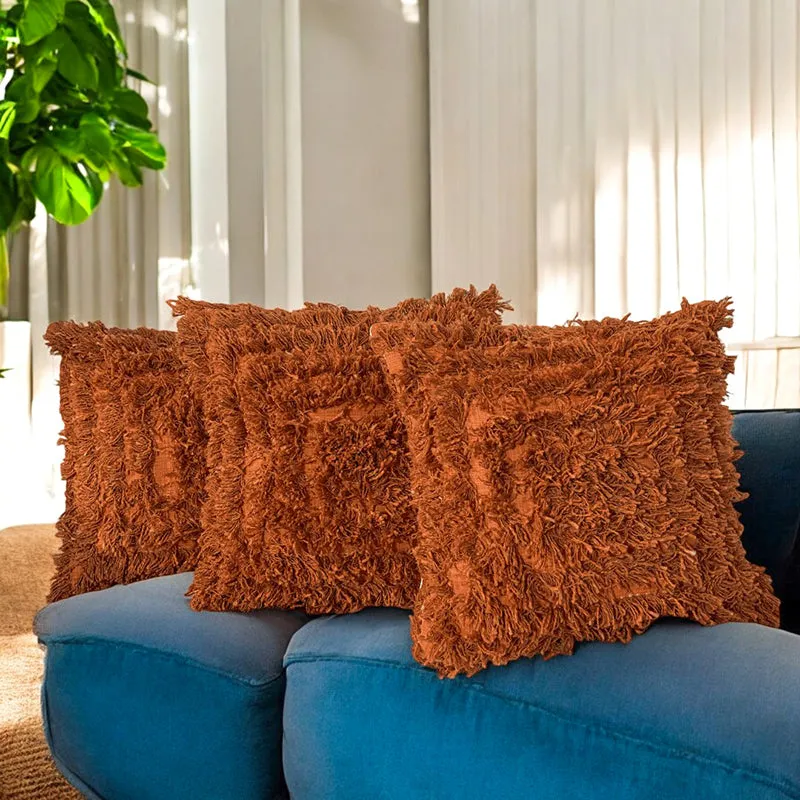 Monowave Tufted Cotton Cushion Cover Set - Set Of Three media 2