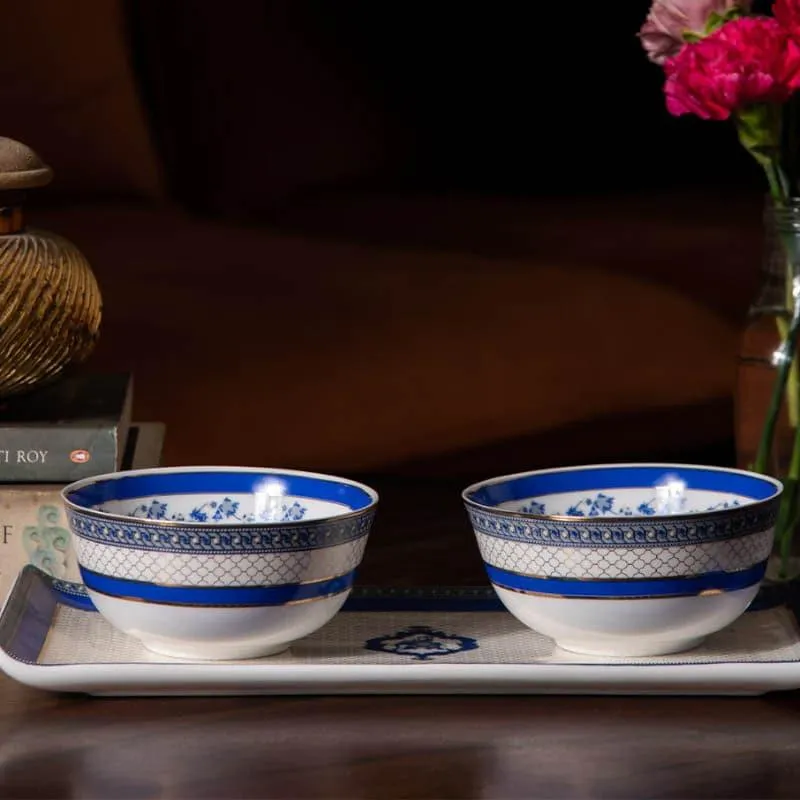 Hafsa Bowl & Tray Set - Set Of Three media 1
