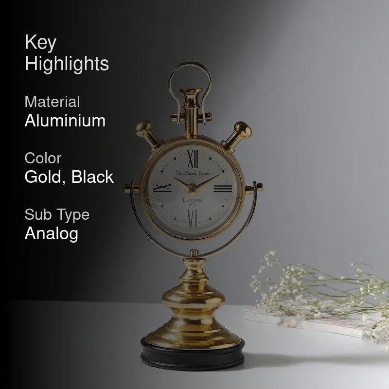 TickLine Table Clock - Gold media 2
