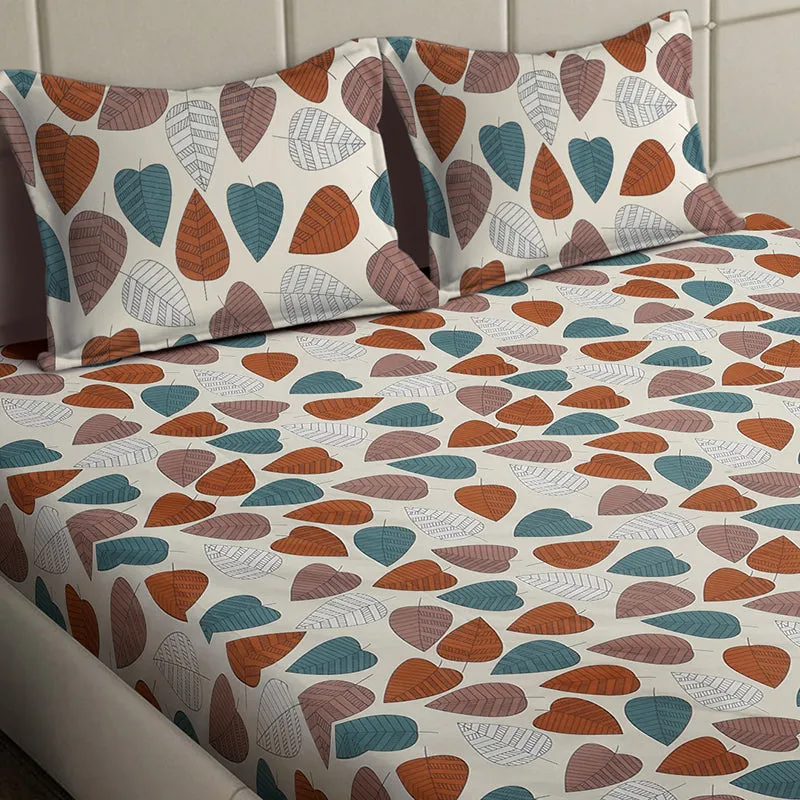 Banyan Burst Floral Bedsheet - 130 GSM media 4