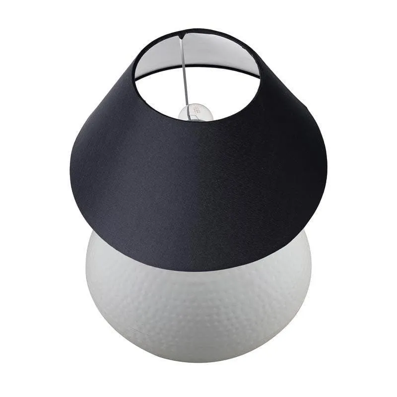 Gleam Quest Ceramic Table Lamp - Black,White media 3