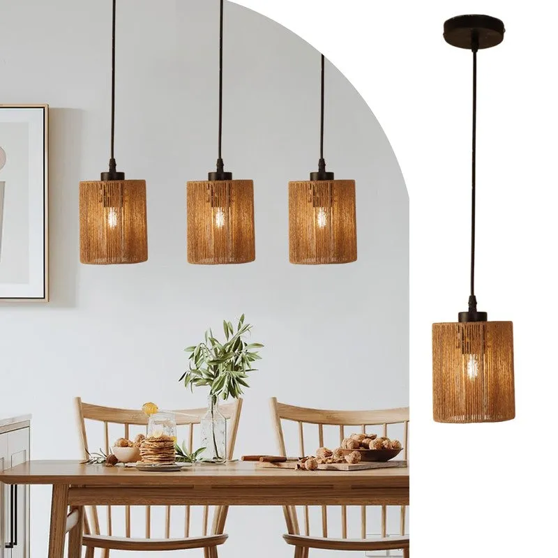 Velrion Raffia Pendant Ceiling Lamp media 4