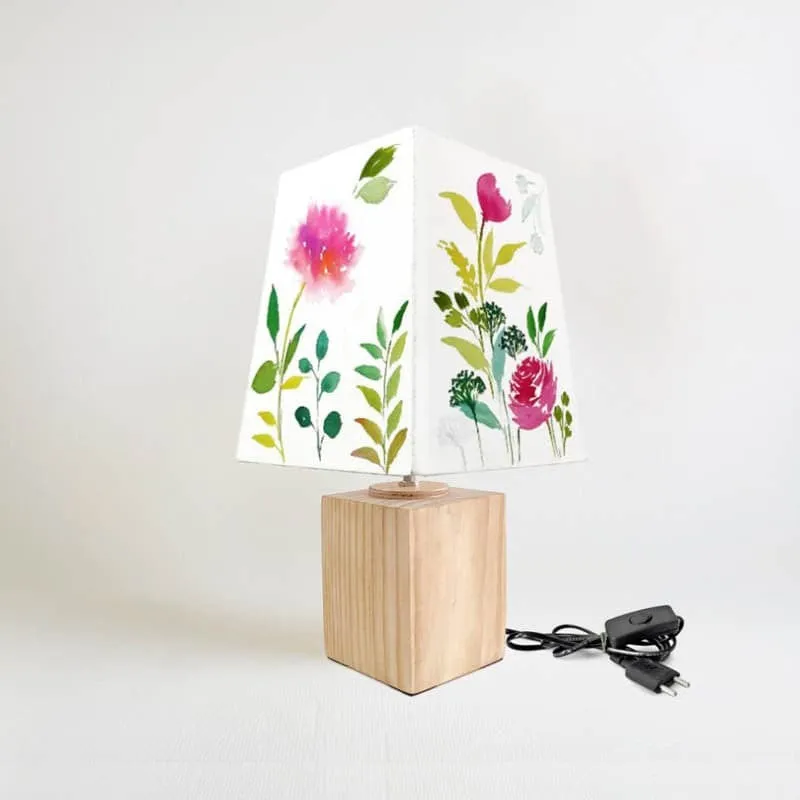 Crusta Flora Handpainted Fabric Table Lamp - Multicolor media 6