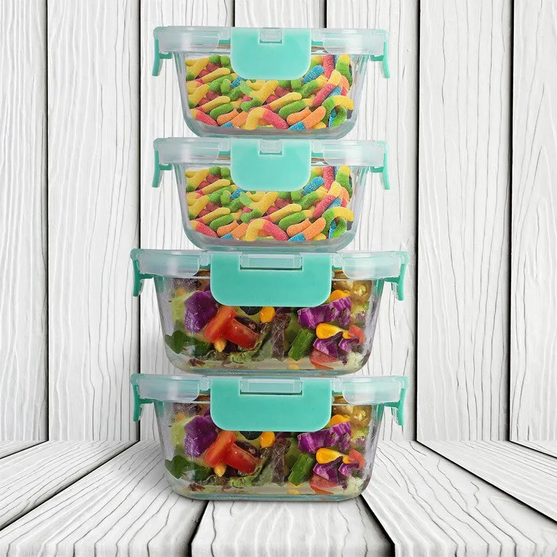 Grablo Leak Proof Glass Lunch Box - Set Of Four media 3