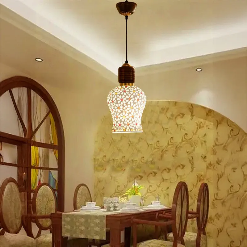 Mosaic Noor Pendant Wooden Ceiling Lamp media 2