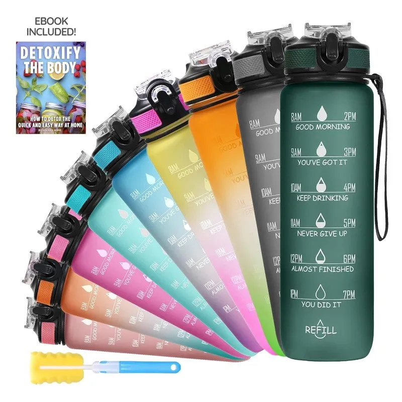Solara Sportiq Plastic Water Bottle (1000 mL) - Hunter Green media 7
