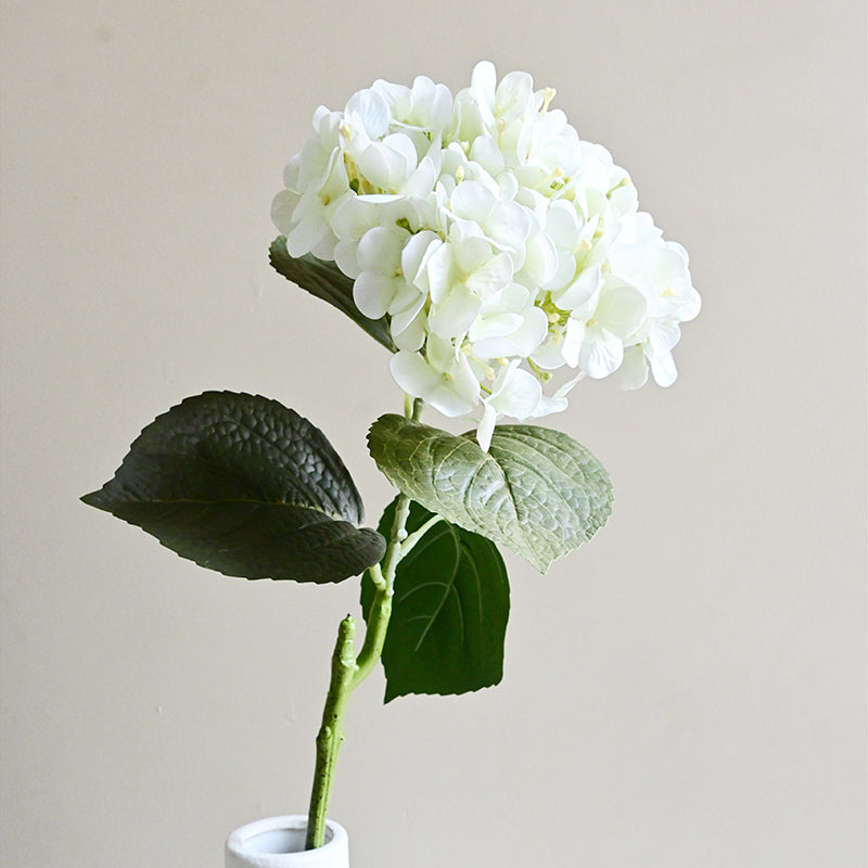 Caelia Artificial Hydrangea Stick - White media 6