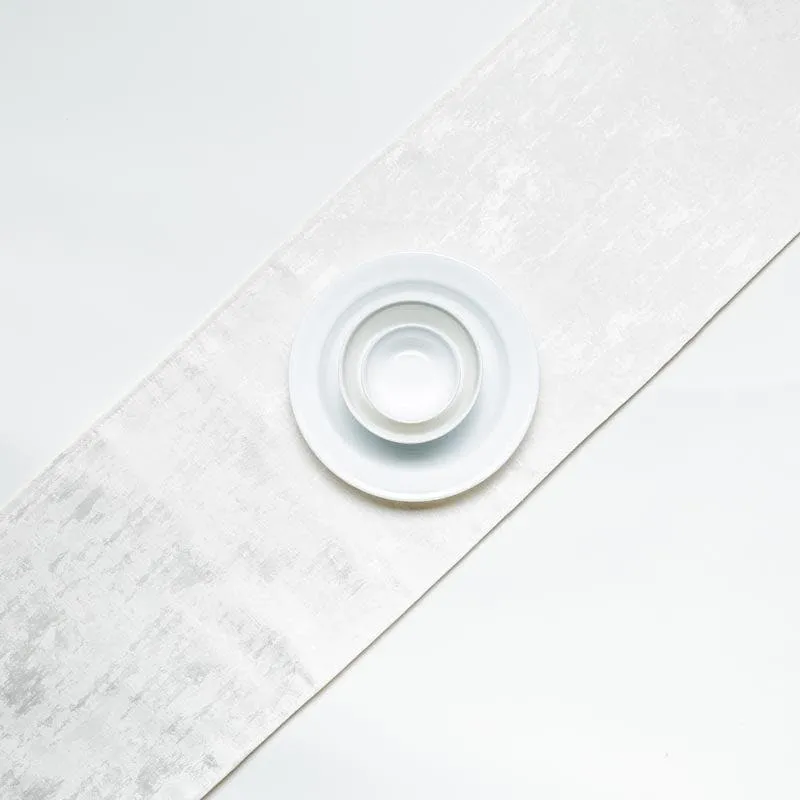 Ketty Jacquard Table Runner - White media 3