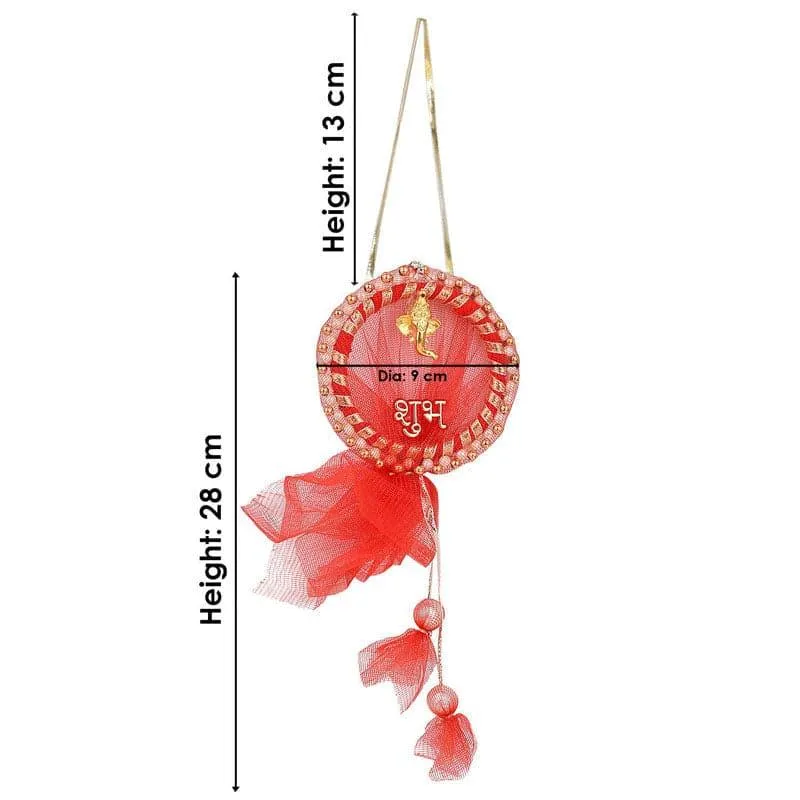 Karishma Fabric Latkan (Red) - Set Of Two media 4