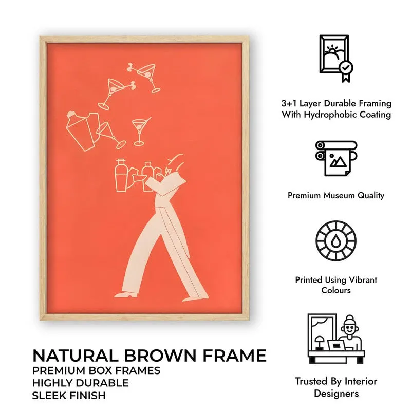 Tonic Juggler Archival Canvas Wall Art - Brown media 11