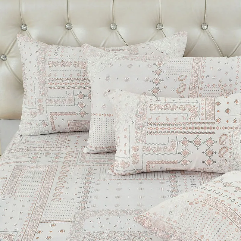 Mathieu Cotton Bedding Set (Pink/210 TC) - Five Piece Set media 4